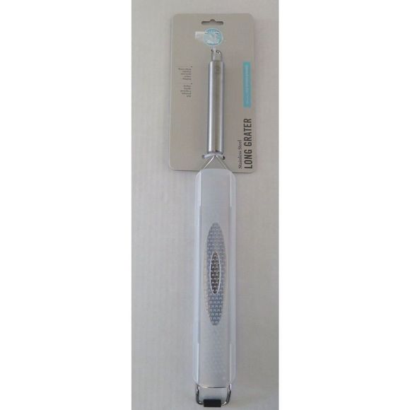 Martha Stewart #129120.01 Silver Stainless Steel Long Grater w/Plastic Cover - Picture 1 of 5